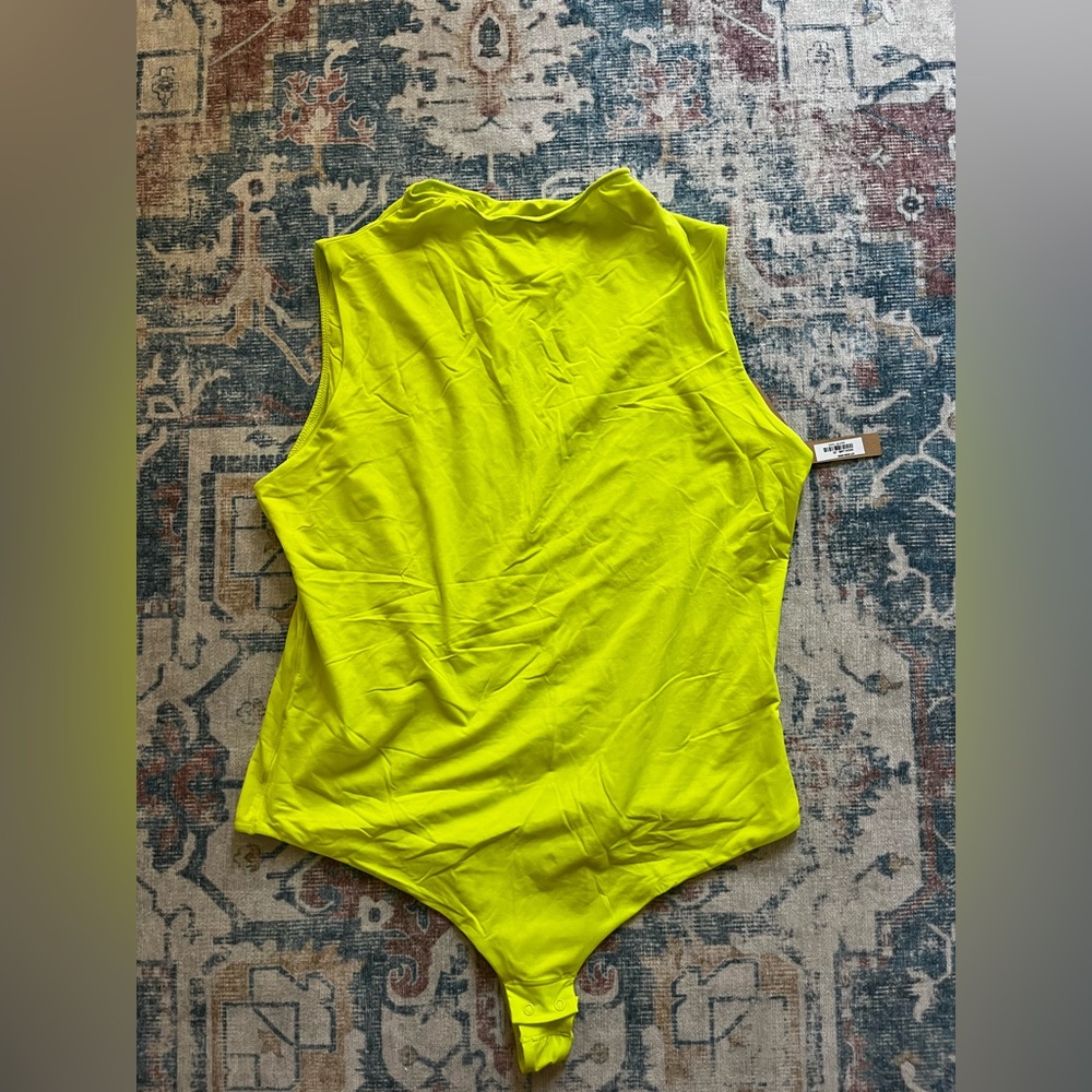 SKIMS Neon Lime Fits Everybody Bodysuit NEW Green Highlighter - Picture 8 of 10